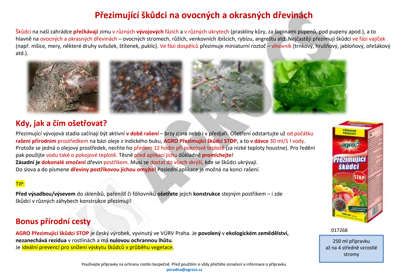 přezimující škůdci na okrasných dřevinách - flora centrum karlovy vary